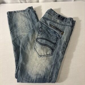 FUSAI By Focus USA Jeans Men's Size 38x32 Vintage Distressed Grunge Y2K Skater